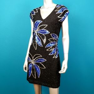 🆕️🌴🎬 LIQUORISH Sequin Floral Mini Dress // (NWT)